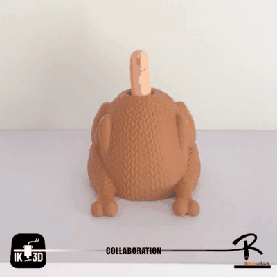 mr nice turkey hidden middle finger - no supports 3d models download creality cloud home decor 3d print model - Mito3D
