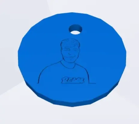 mrbeast porte clés 3d modèles télécharger créalité nuage 3d print model - Mito3D