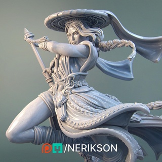 mu ron yin wind master presupported Fictional Characters 3d print model - Mito3D