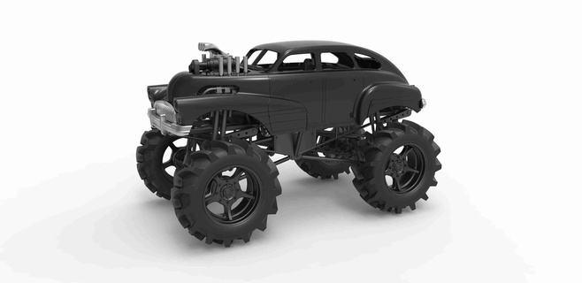 mud truck version 3 scale 1 25 3d models download creality cloud Trucks 3d print model - Mito3D