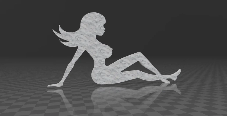 mudflap girl 3d models download creality cloud 3d print model - Mito3D