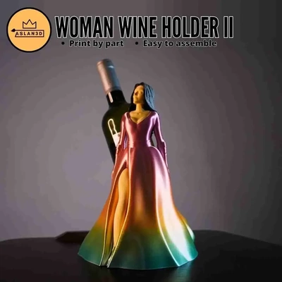 mujer porta vino ii 3d models download creality cloud 3d print model - Mito3D