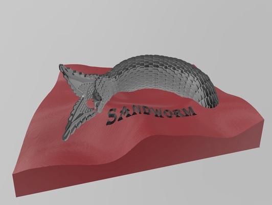 multi material düne sandwurm 3d modelle download realität wolke reptilien 3d print model - Mito3D