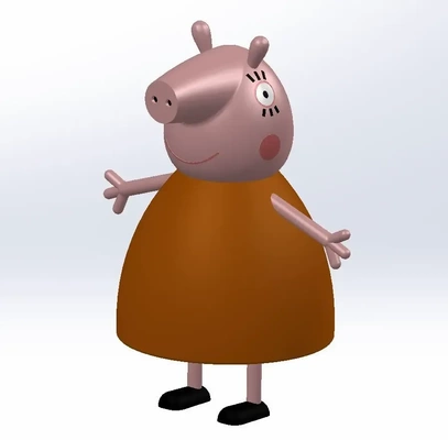 momia cerdo peppa 39 s madre 3d modelos descargar crealidad nube 3d print model - Mito3D