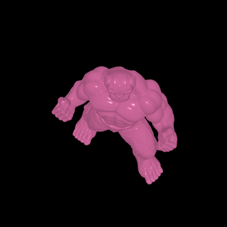muscle pug Animals 3d print model - Mito3D