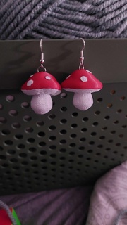mushroom earring Jewellery 3d print model - Mito3D