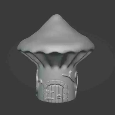 mushroom house - supportless 3d models download creality cloud 3d print model - Mito3D