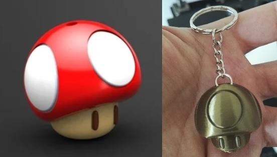 mantar Mario anahtarlık diğerleri 3d print model - Mito3D
