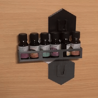 mw modular wall mount mini shelf essential oil holder rack Household 3d print model - Mito3D