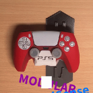 mw modular Mauer montieren Playstation ps5 Dualsense Halter Unterstützung Gadgets Elektronik 3d print model - Mito3D
