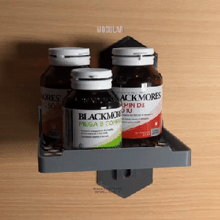 mw modular wall mount small tray shelf Household 3d print model - Mito3D