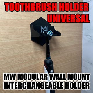 mw modular Mauer montieren Universal Zahnbürste Halter Unterstützung Haushalt 3d print model - Mito3D