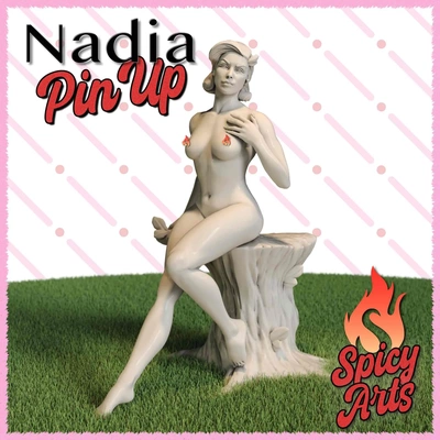 nadia - nsfw sitting wings 3d models download creality cloud women 3d print model - Mito3D