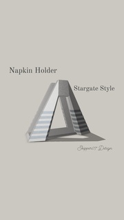 napkin holder stargate style Home Decor 3d print model - Mito3D