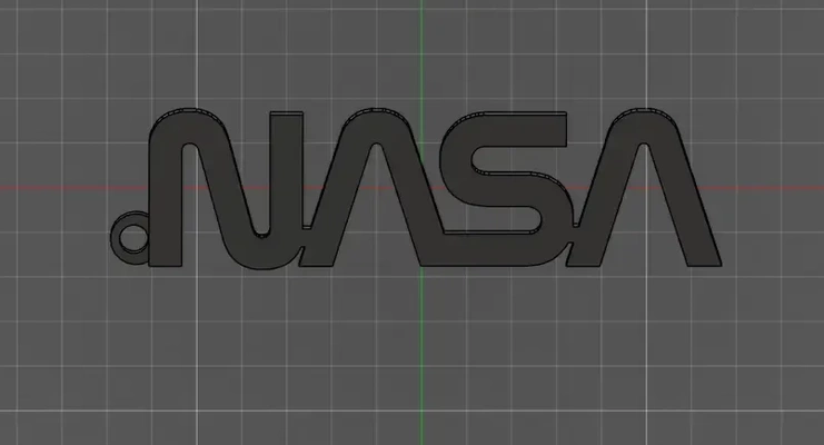 nasa logo llavero 3d modelos descargar crealidad nube 3d print model - Mito3D