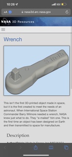 nasa Stampa posto chiave inglese 3d print model - Mito3D