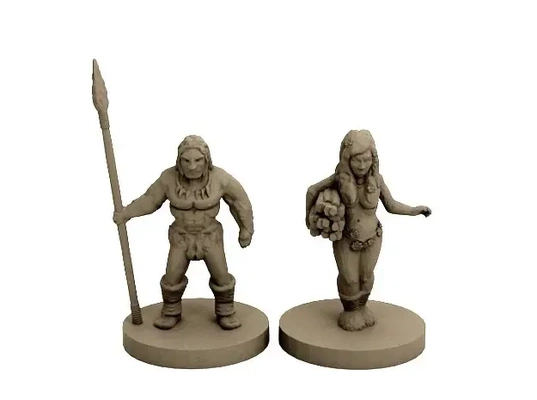 neanderthal caçador coletor 18mm escala 3d modelos baixar crialidade nuvem 3d print model - Mito3D