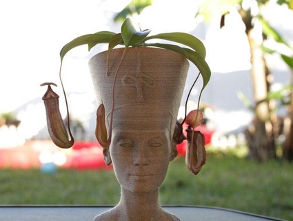 Néfertiti buste planteur Accueil maison décor 3d print model - Mito3D
