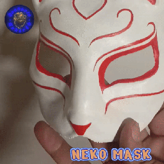 neko mascarar 3d modelos baixar crialidade nuvem máscaras capacetes 3d print model - Mito3D