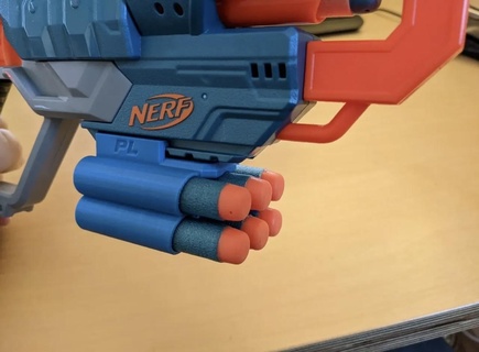 nerf pistola dart clip x6 juguete armas 3d print model - Mito3D
