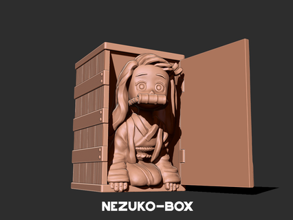 nezuko box - demon slayer 3d print model models download creality cloud Fictional Characters 3d print model - Mito3D