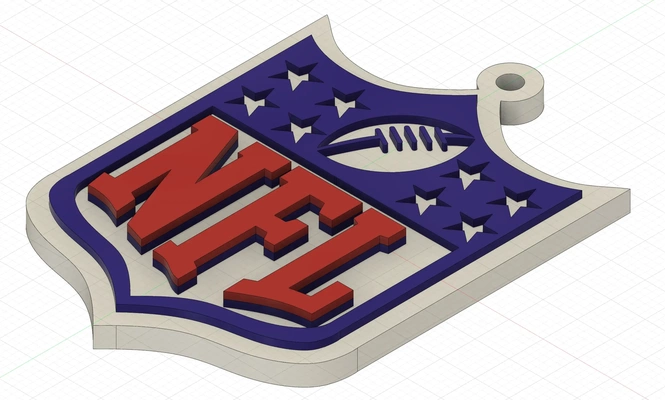 nfl llavero 3d modelos descargar crealidad nube 3d print model - Mito3D