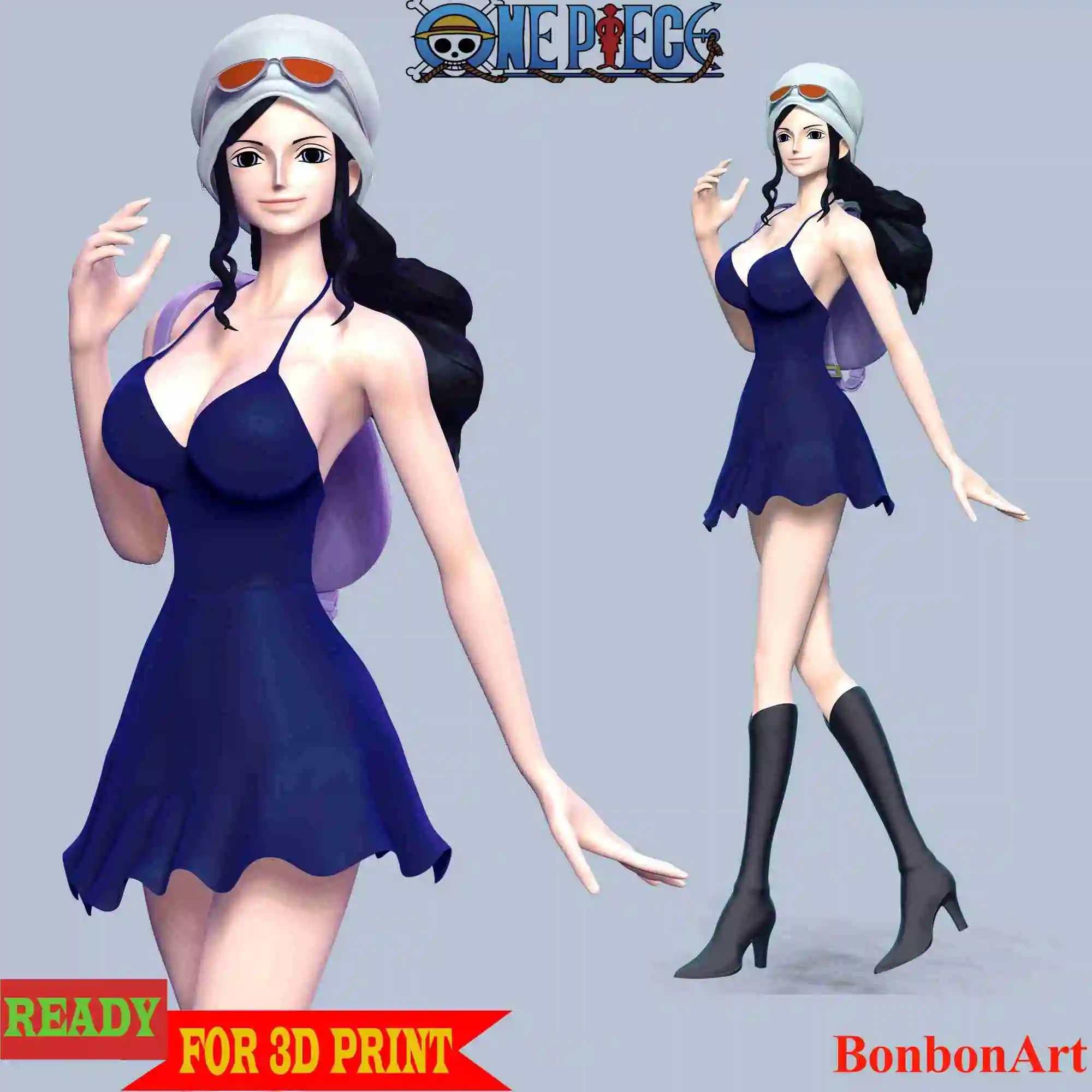 nico robin - one piece 3d models download creality cloud characters 3D print model - Mito3D