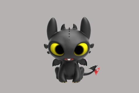 night fury-toothless mini 3d models download creality cloud fictional characters 3d print model - Mito3D