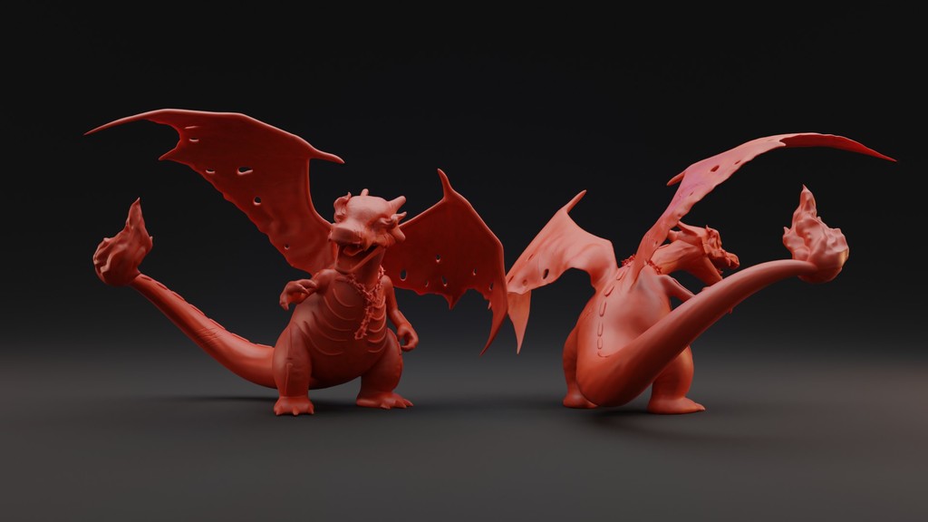 pesadilla charizard imprimible empujar Lun 3D print model - Mito3D