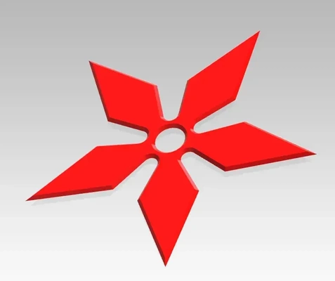 ninja star shuriken 3d modeller indir creality bulut 3d print model - Mito3D