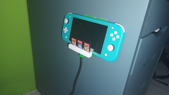 Nintendo Schalter lite Mauer montieren v2 3d print model - Mito3D