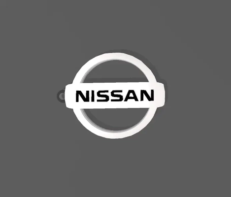 nissan logo portachiavi 3d modelli scarica creality nube 3d print model - Mito3D