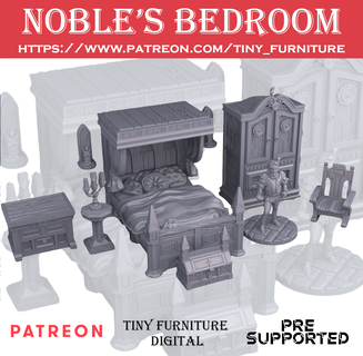 nobile Camera letto tavola gioco 3d print model - Mito3D