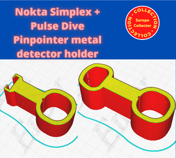 nokta simplex + pulse dive pinpointer metal detector holder Others 3d print model - Mito3D