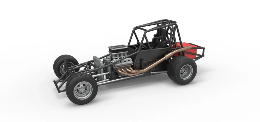 northeast dirt modified stock car base scale 1 25 3d models download creality cloud vehicle parts 3d print model - Mito3D