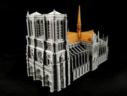 notre dame Parigi architettura paesaggio 3d print model - Mito3D