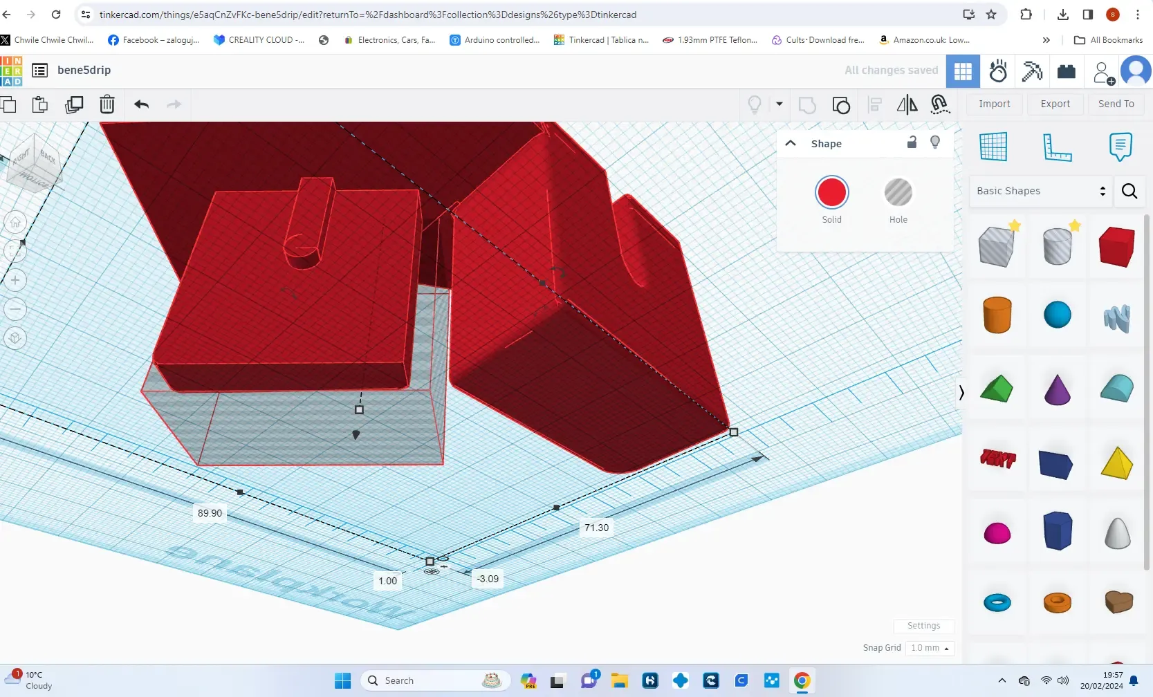 nova3d bene5 teller tropfen fix 3d modelle download realität wolke 3D print model - Mito3D