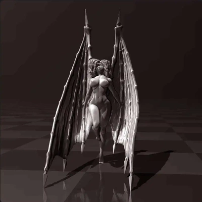 nsfw figure of devil women 3d models download creality cloud 3d print model - Mito3D