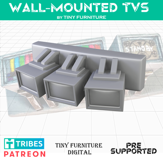nucléaire abri wall mounted téléviseurs jouets Jeux 3d print model - Mito3D