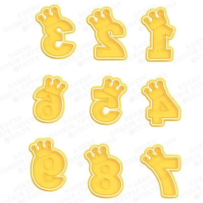 numbers cookie cutter set of 9 3d models download creality cloud 3d print model - Mito3D