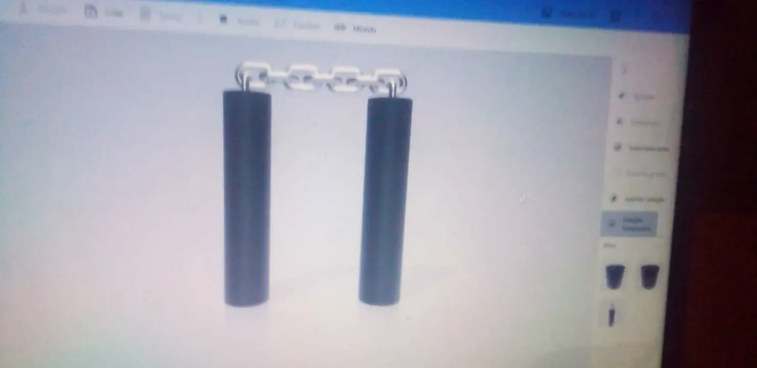 nunchaku 3d modelos baixar crialidade nuvem 3D print model - Mito3D