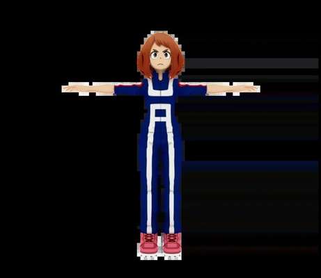 ohhhh uraraka academia uniforme 3d modelos baixar crialidade nuvem 3d print model - Mito3D