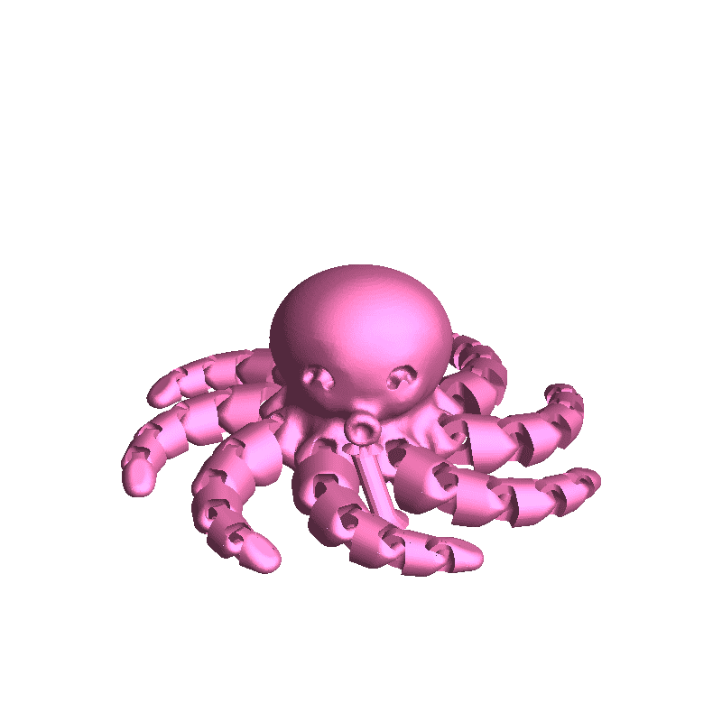 pulpo 3D print model - Mito3D