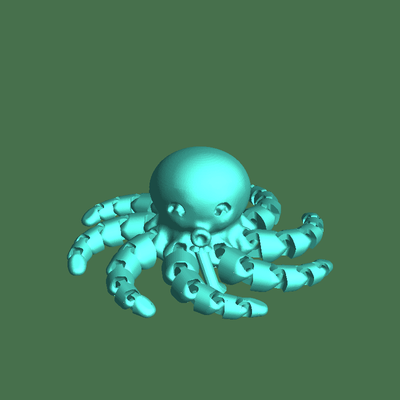 octopus spiral v5 3d models download creality cloud fishes 3d print model - Mito3D