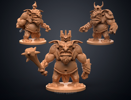 ogre - fantasy modular miniature Monsters 3d print model - Mito3D
