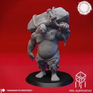 ogro mesa miniatura pre supported stl monstruos 3d print model - Mito3D