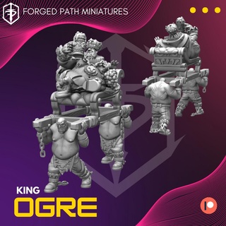 ogre Roi trône personnages 3d print model - Mito3D