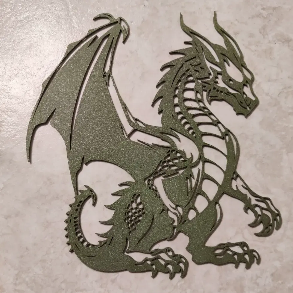 alt drachen wandkunst 3d modelle download realität wolke 3D print model - Mito3D