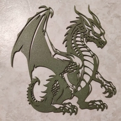 alt drachen wandkunst 3d modelle download realität wolke 3d print model - Mito3D