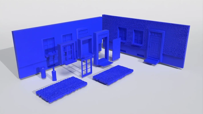 alt mietshaus einstellen 3d modelle download realität wolke 3d print model - Mito3D